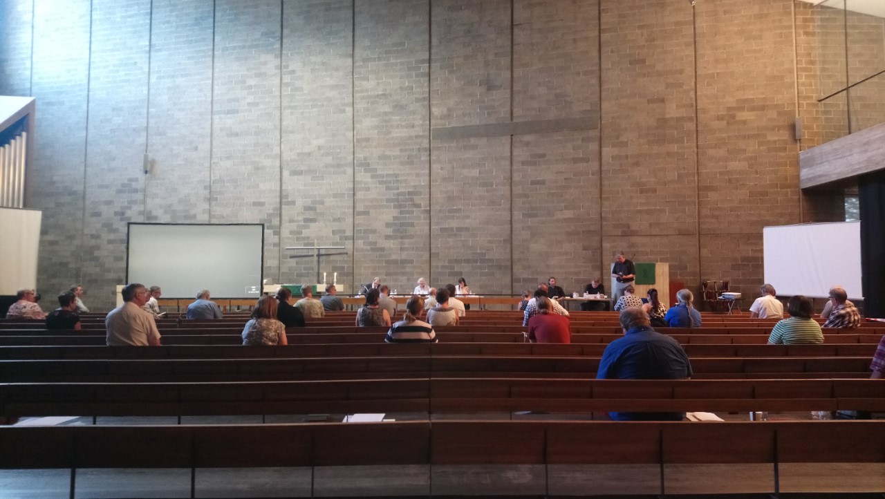 Yhteinen kirkkovaltuusto kokoontui Huutoniemen kirkossa 25.6.2020.