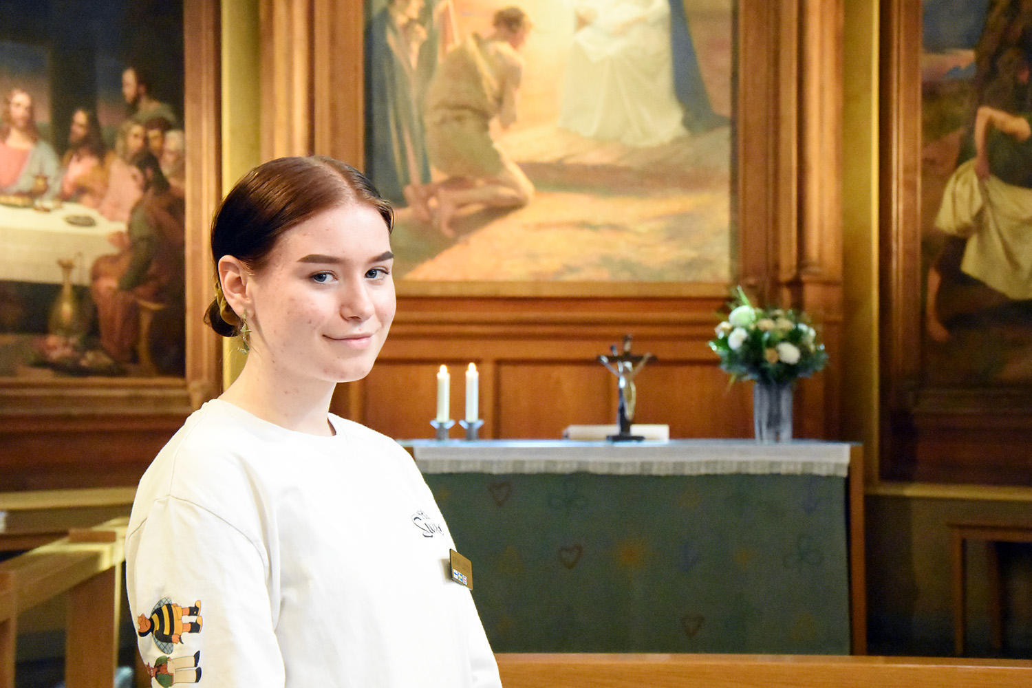 Katariina Bergström Vaasan kirkossa.